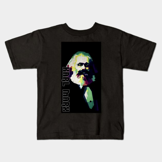 Karl Marx Kids T-Shirt by WPAP46